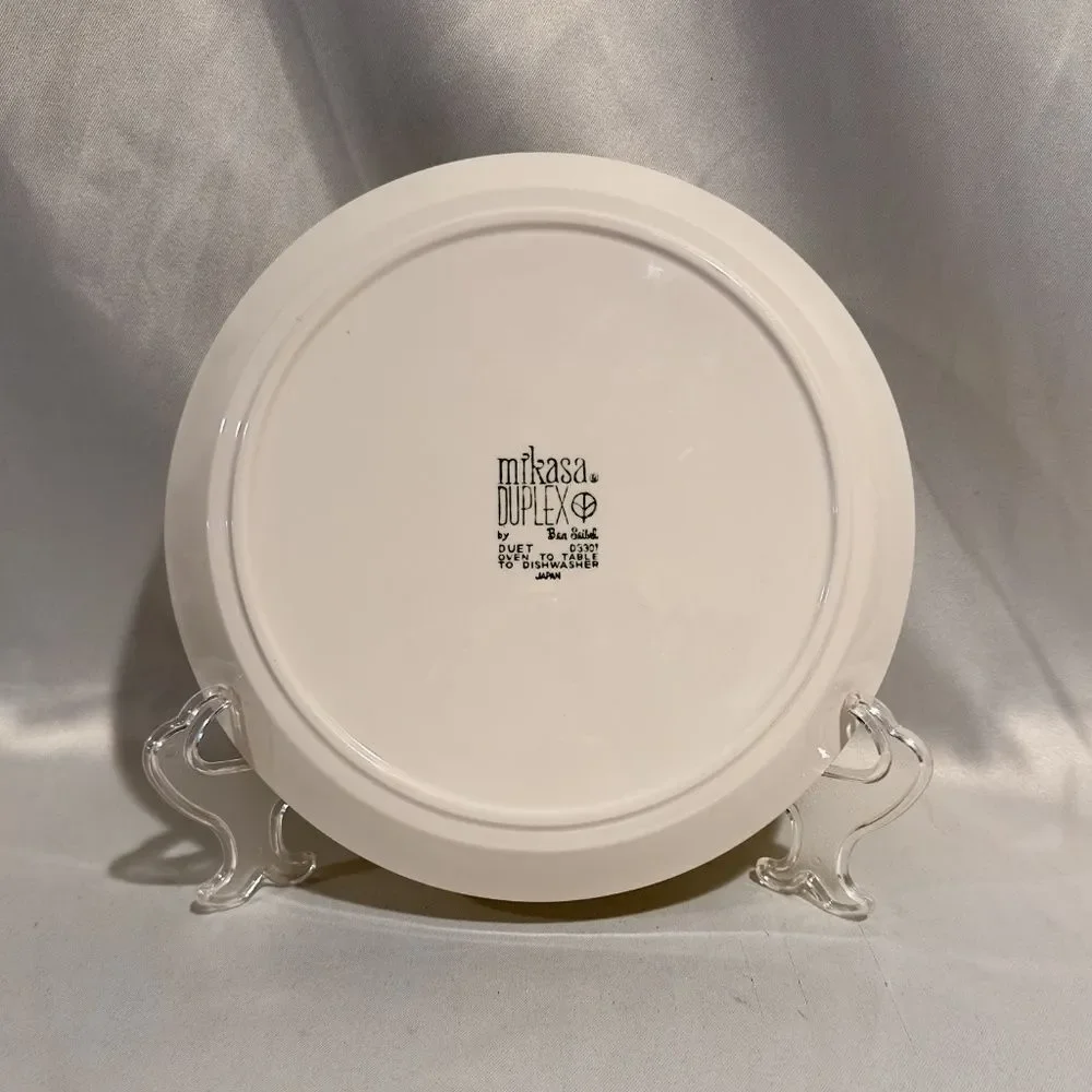 Mikasa Ben Seibel Yellow Poppy Dinner Plates Duplex Duet Set of 4